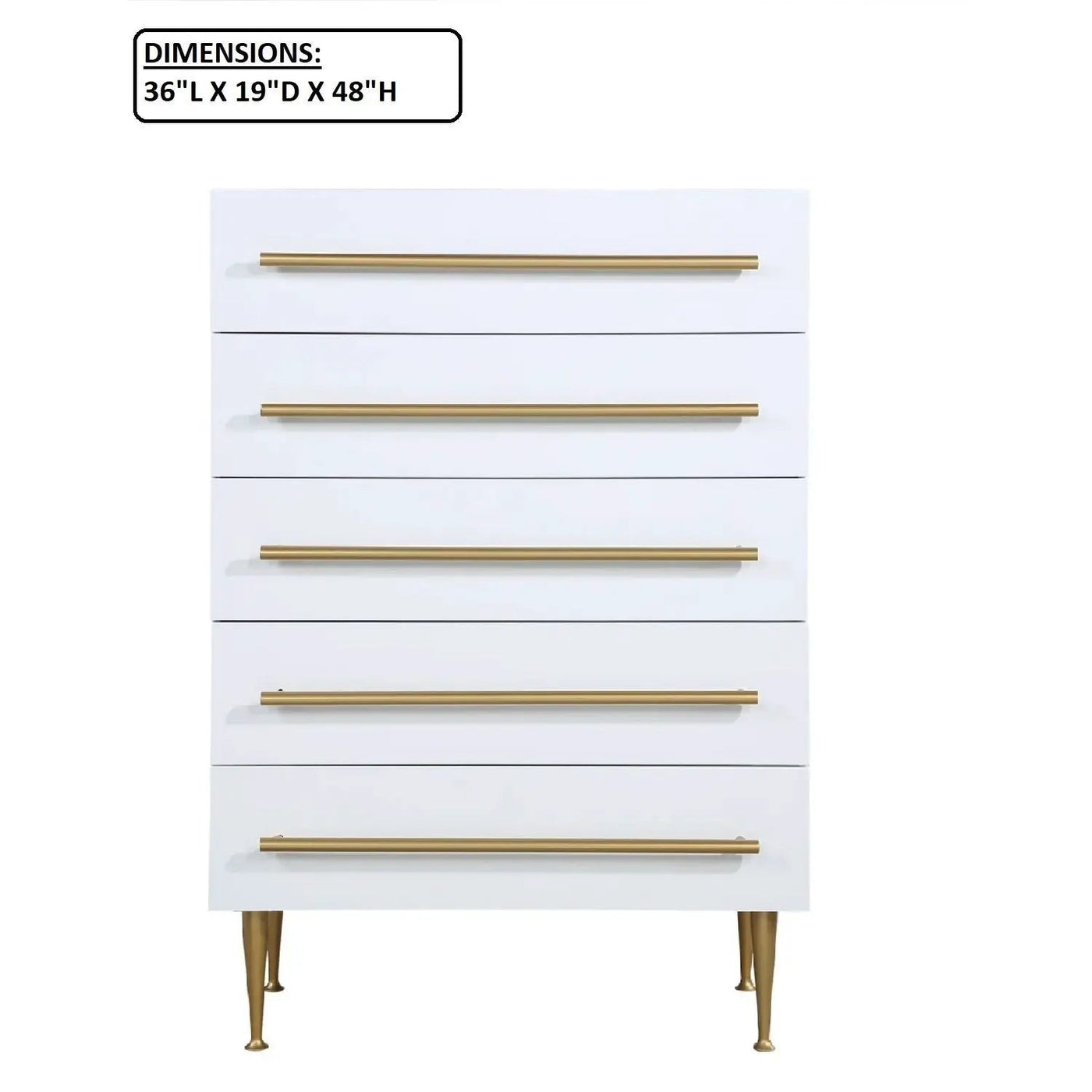 Contemporary 5 Drawer Chest For Bedroom by Unique Piece Furniture
