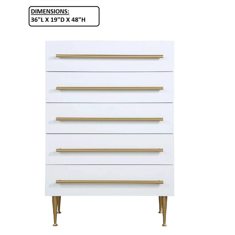 Contemporary 5 Drawer Chest For Bedroom by HouseOfZazla