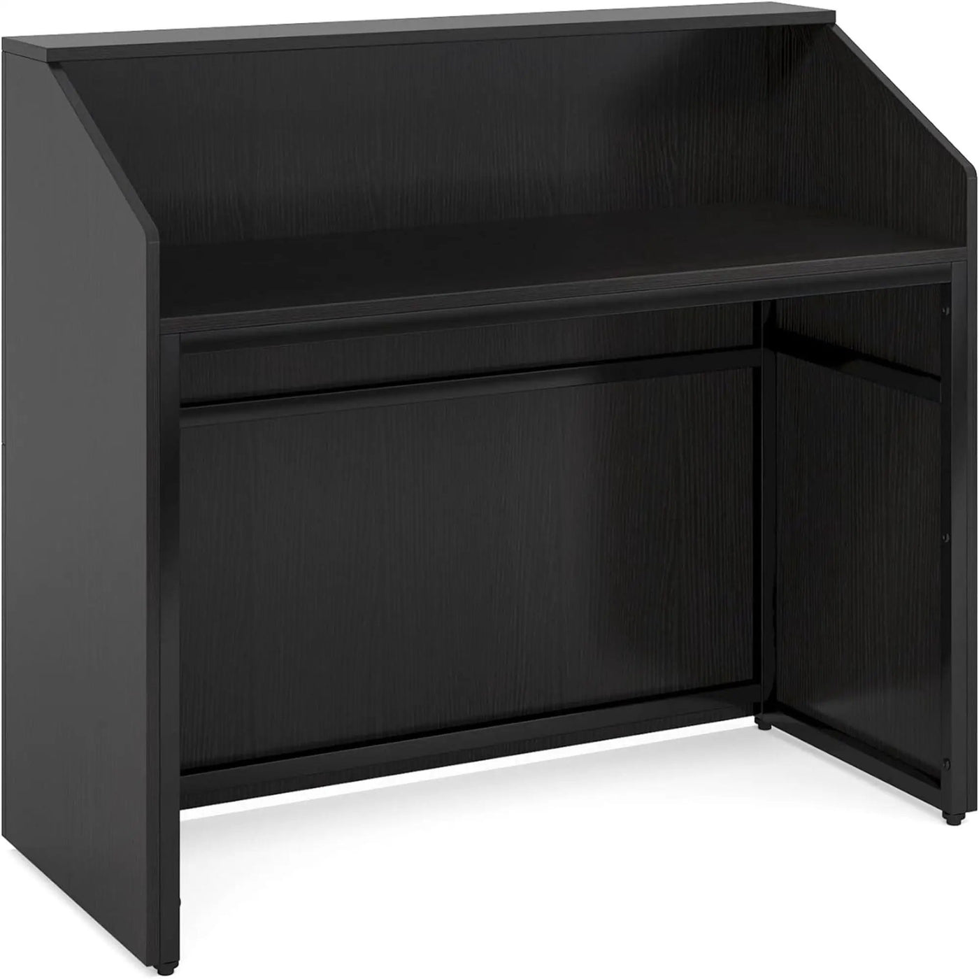 Modern Reception Desk, Front Desk Table With Cable Grommet & Privacy Panels by HouseOfZazla