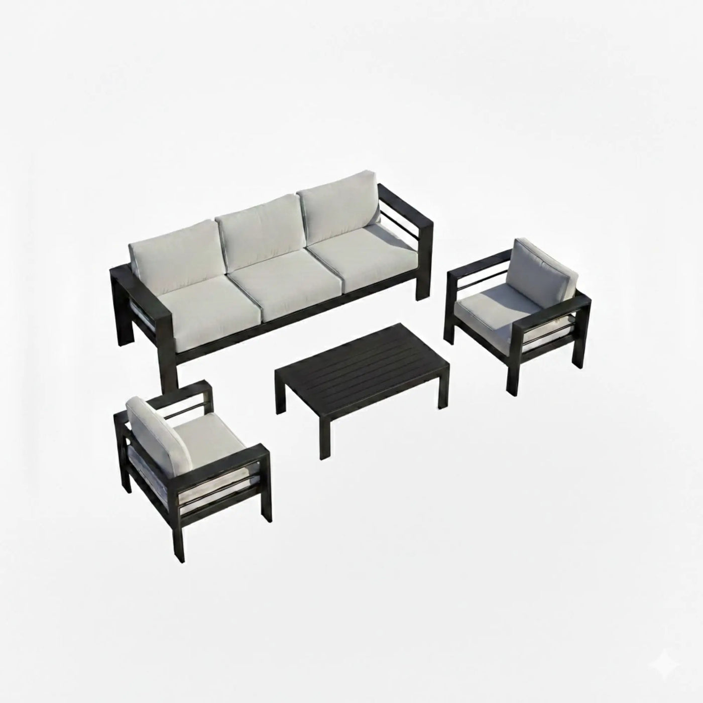 Outdoor Patio Set With All-Weather Thick Cushions by HouseOfZazla