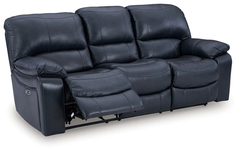 Leesworth - 3 Pc. - Power Reclining Sofa, Power Reclining Loveseat, Power Rocker Recliner - Ocean by Unique Piece Furniture