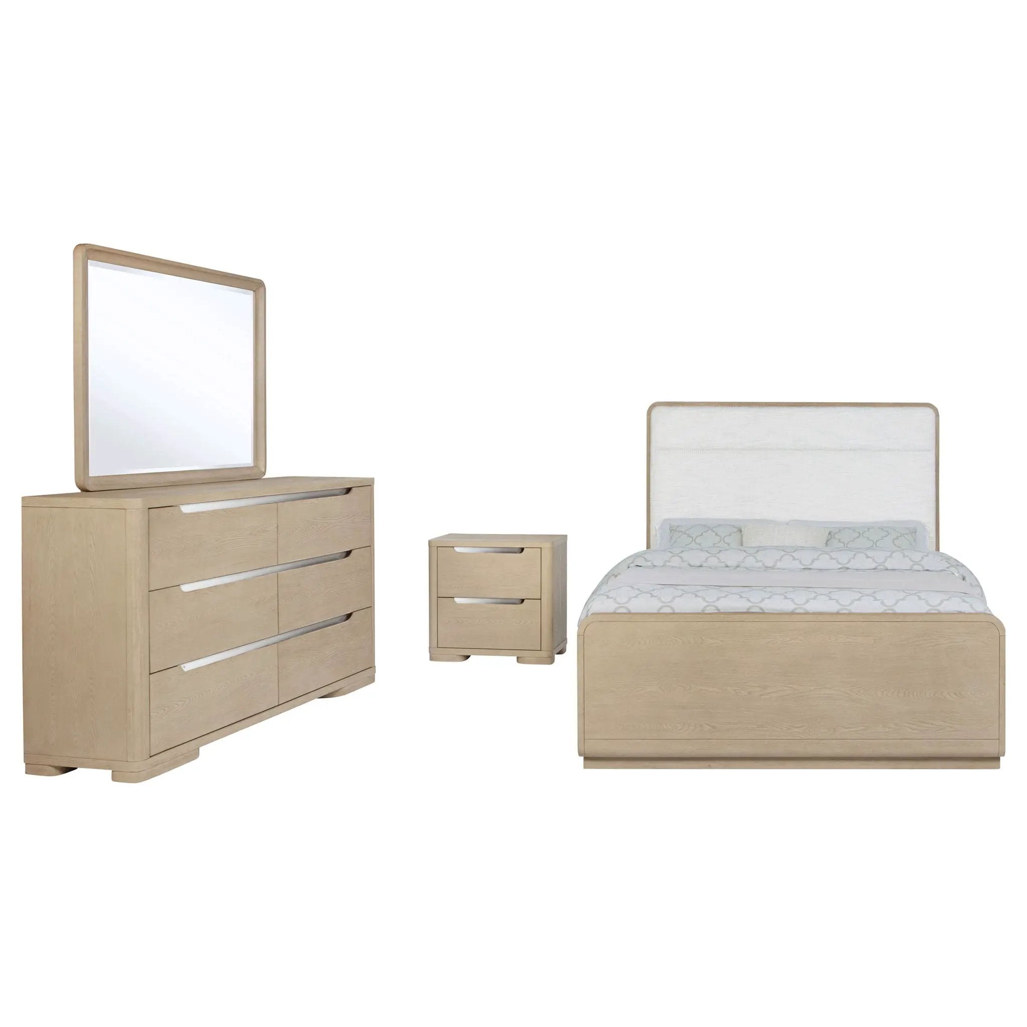 Ladera 4-piece Queen Bedroom Set Light Elm by Unique Piece Furniture