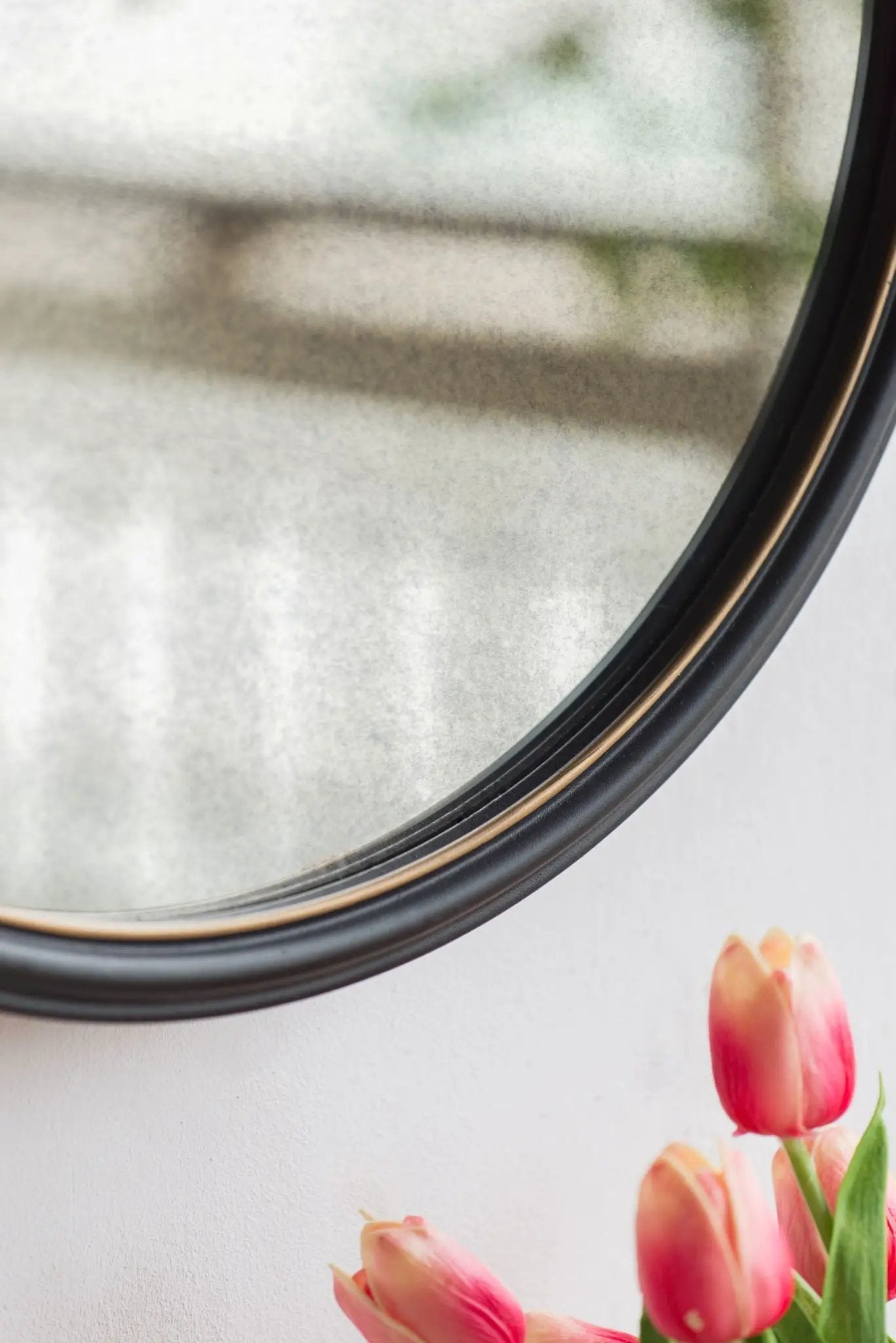 Handsome Cleveland Mirror With Rope Strap Contemporary Design Circle Mirror With Round Metal Frame For Wall Decor by Unique Piece Furniture