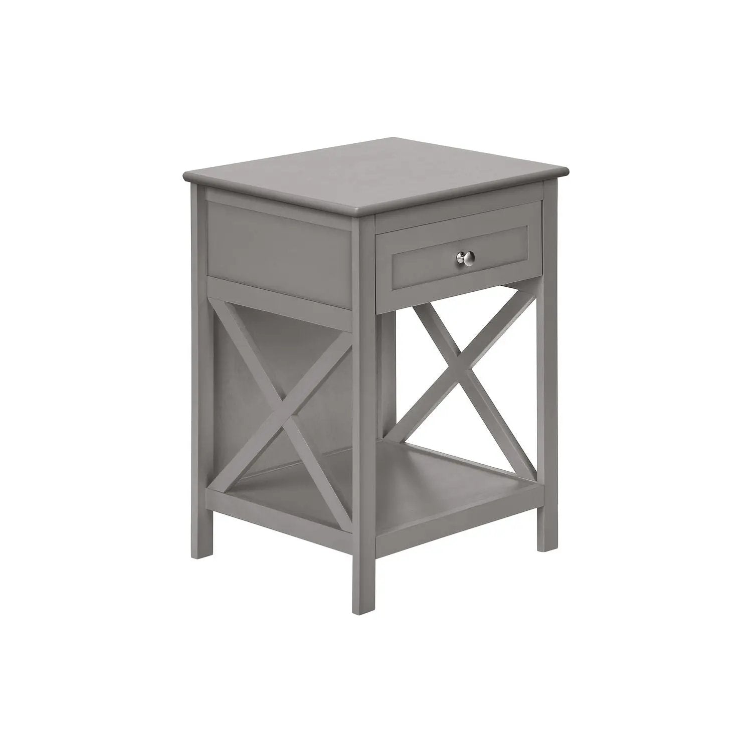 Accent End Table, 2 Tier, Storage Drawer, Transitional Style by Unique Piece Furniture