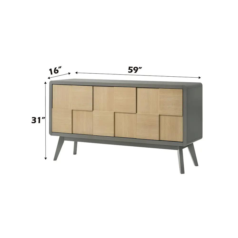 Blayde - Server - Light Gray & Natural by Unique Piece Furniture