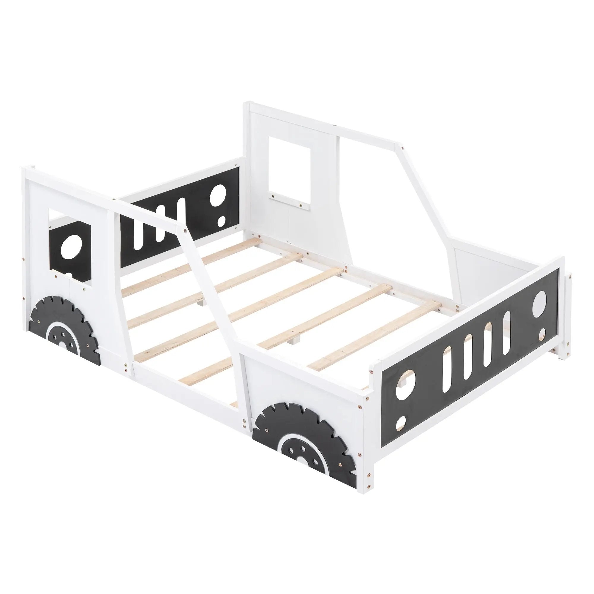 Classic Car Shaped Platform Bed With Wheels