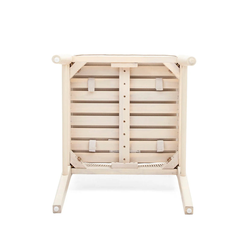 Cordoba - Dining Chair (Set of 2) With Acacia Wood Frame And Water Repellent Fabric - Beige / Yellow by HouseOfZazla