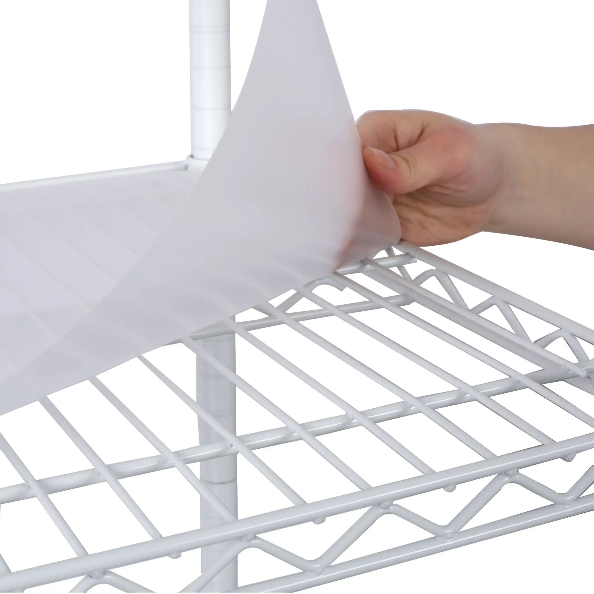 7 Tier Metal Shelf Wire Shelving Unit, 2450Lbs Heavy Duty Adjustable Storage Rack With Wheels & Shelf Liners For Closet Kitchen Garage Basement Commercial Shelving by Unique Piece Furniture