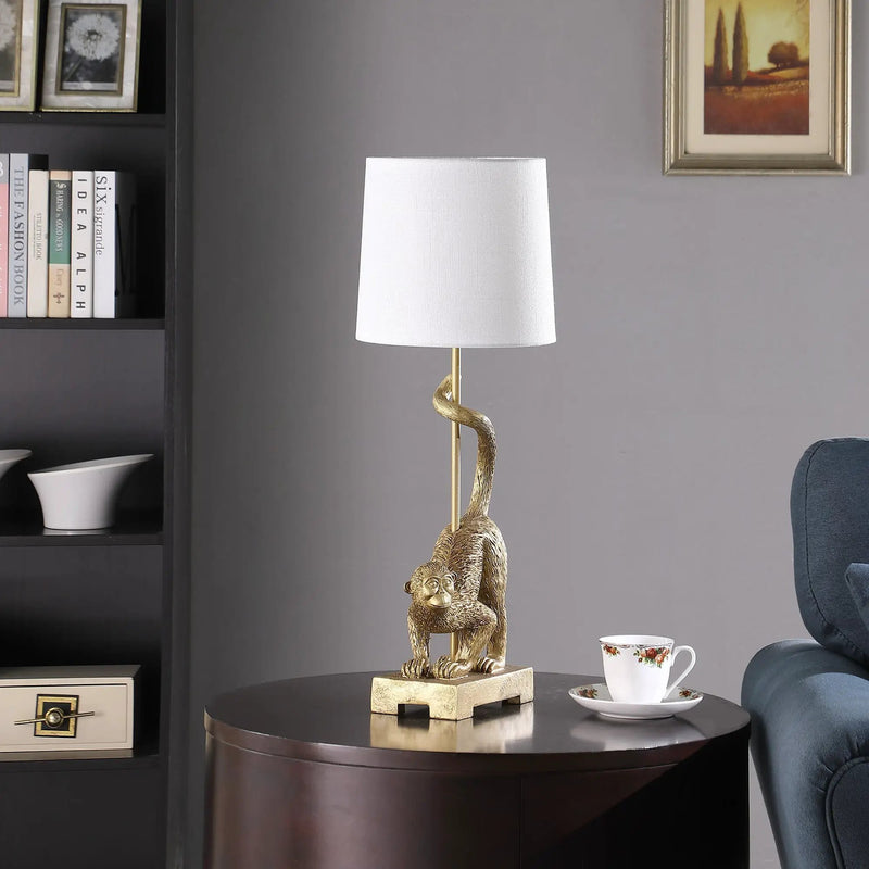 24-Inch Old World Gold Capuchin Monkey Polyresin Table Lamp by HouseOfZazla