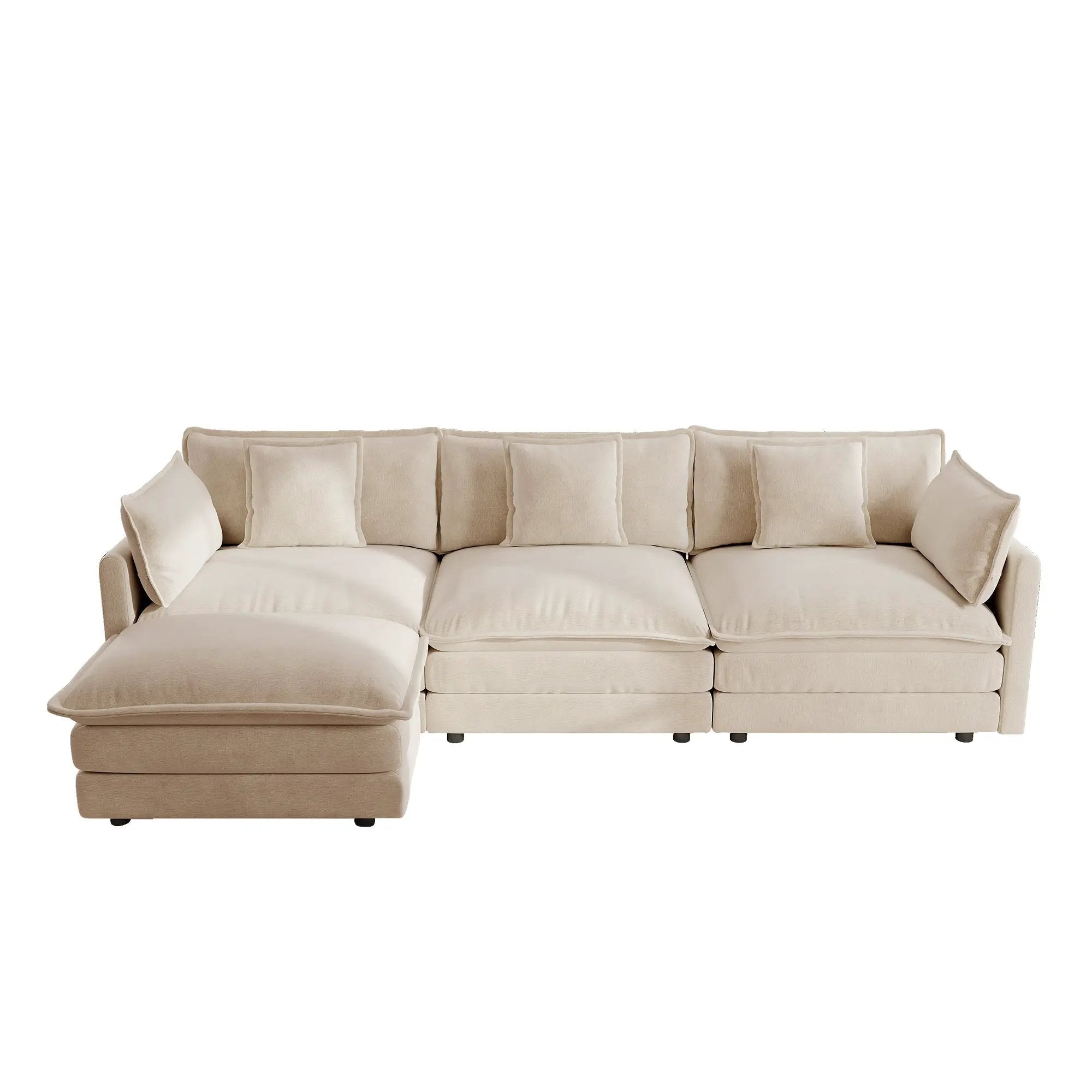 Free Combination Comfy Upholstery Modular Oversized L Shaped Sectional Sofa by HouseOfZazla