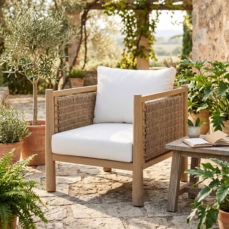Outdoor Acacia Wood Patio Chair by HouseOfZazla