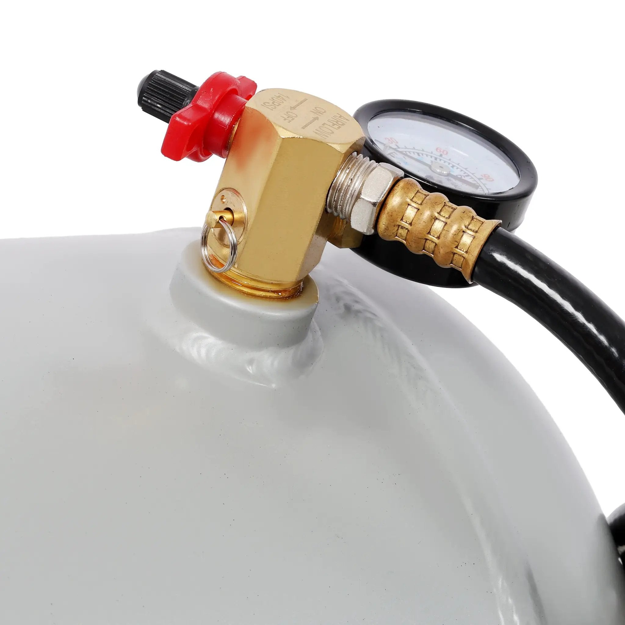 Portable 5 Gallon Aluminum Air Tank with Pressure Gauge and Hose by HouseOfZazla