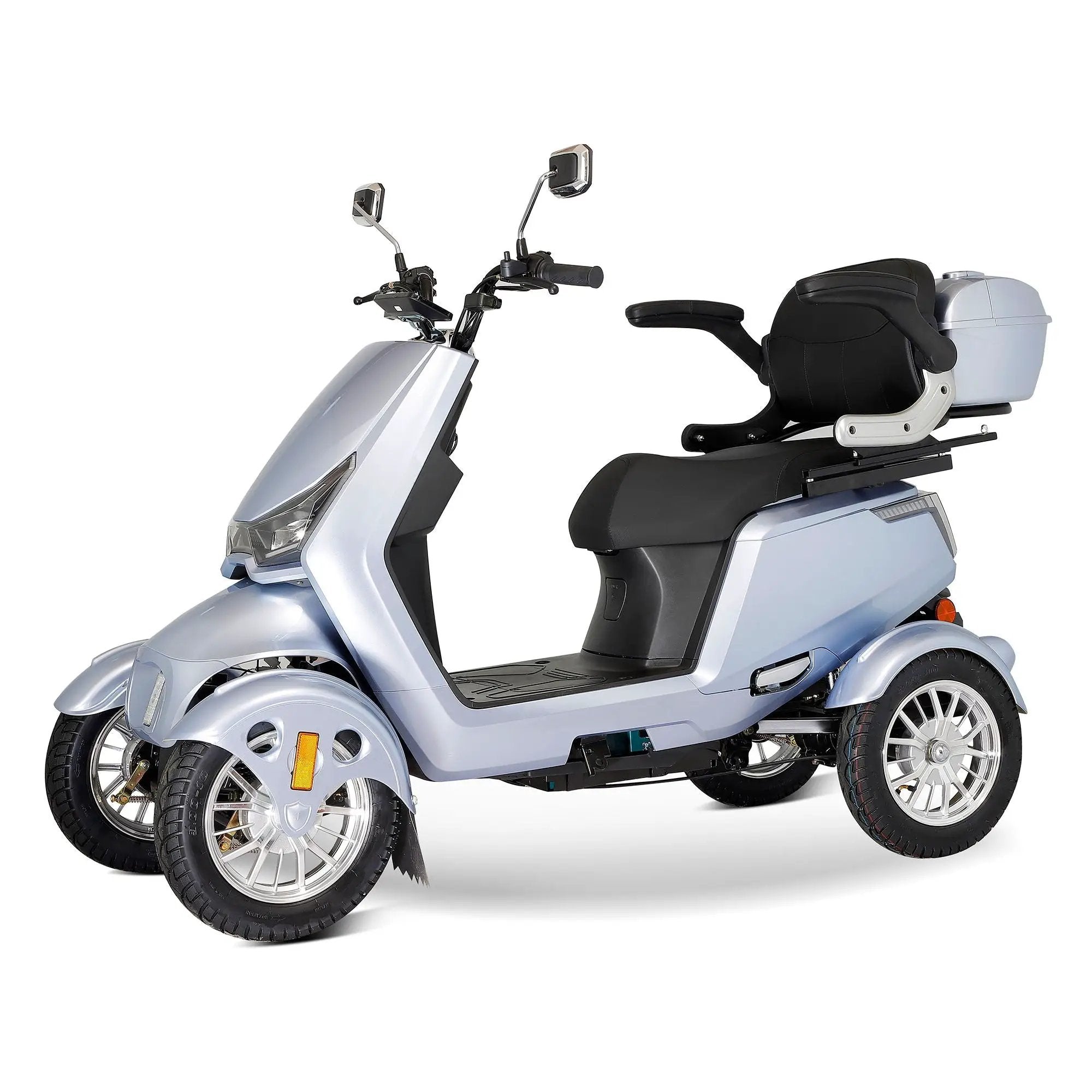 Electric Mobility Scooter With Big Size, High Power - Silver by HouseOfZazla