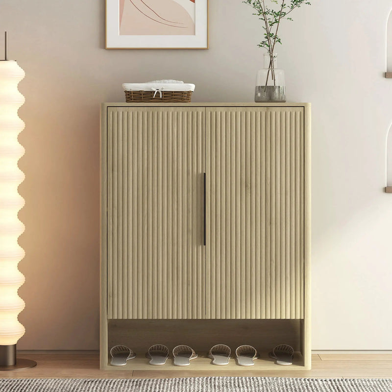 Wooden Shoe Storage Cabinet with Adjustable Shelves by HouseOfZazla