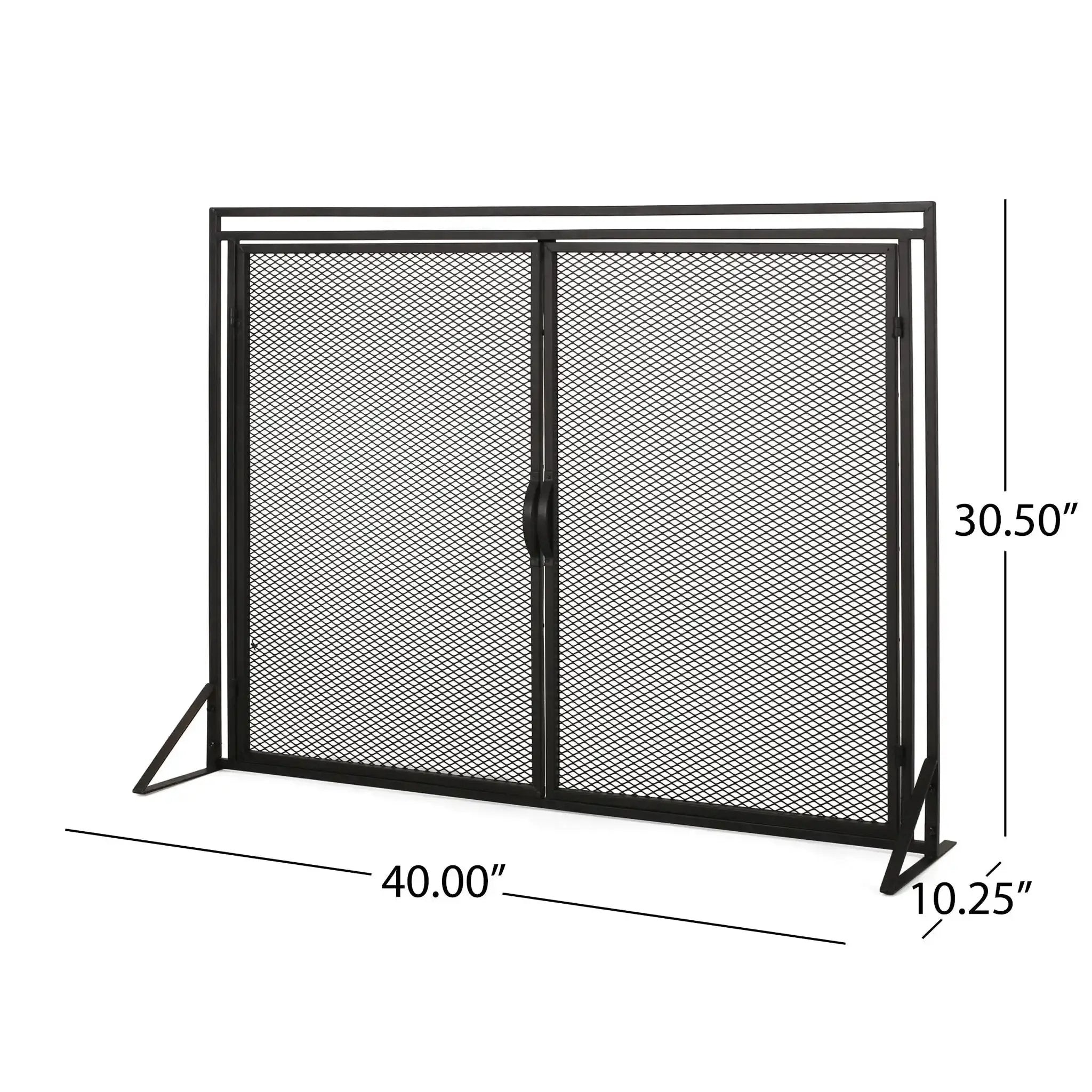 Samantha Iron Fireplace Screen 2 Door Design by HouseOfZazla