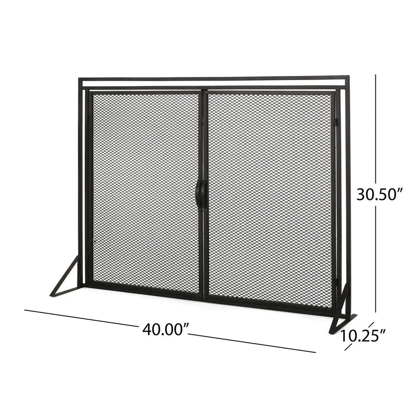Samantha Iron Fireplace Screen 2 Door Design by HouseOfZazla