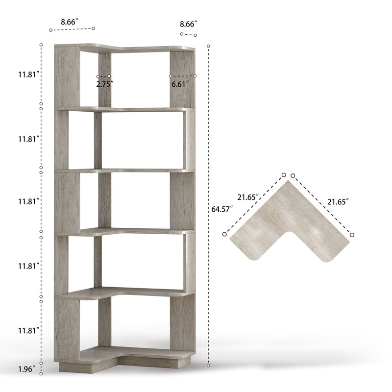 L-Shaped Corner Bookshelf by HouseOfZazla
