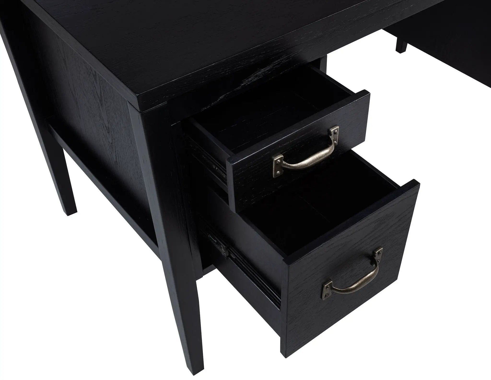 Graham 54-inch 4-drawer Double Pedestal Lift Top Computer Desk Black by Unique Piece Furniture