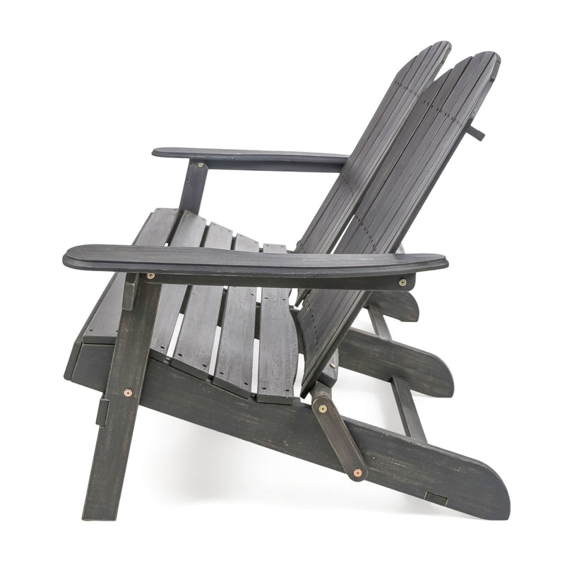 Outdoor Adirondack Rocking Loveseat With Hand Crafted Details by HouseOfZazla