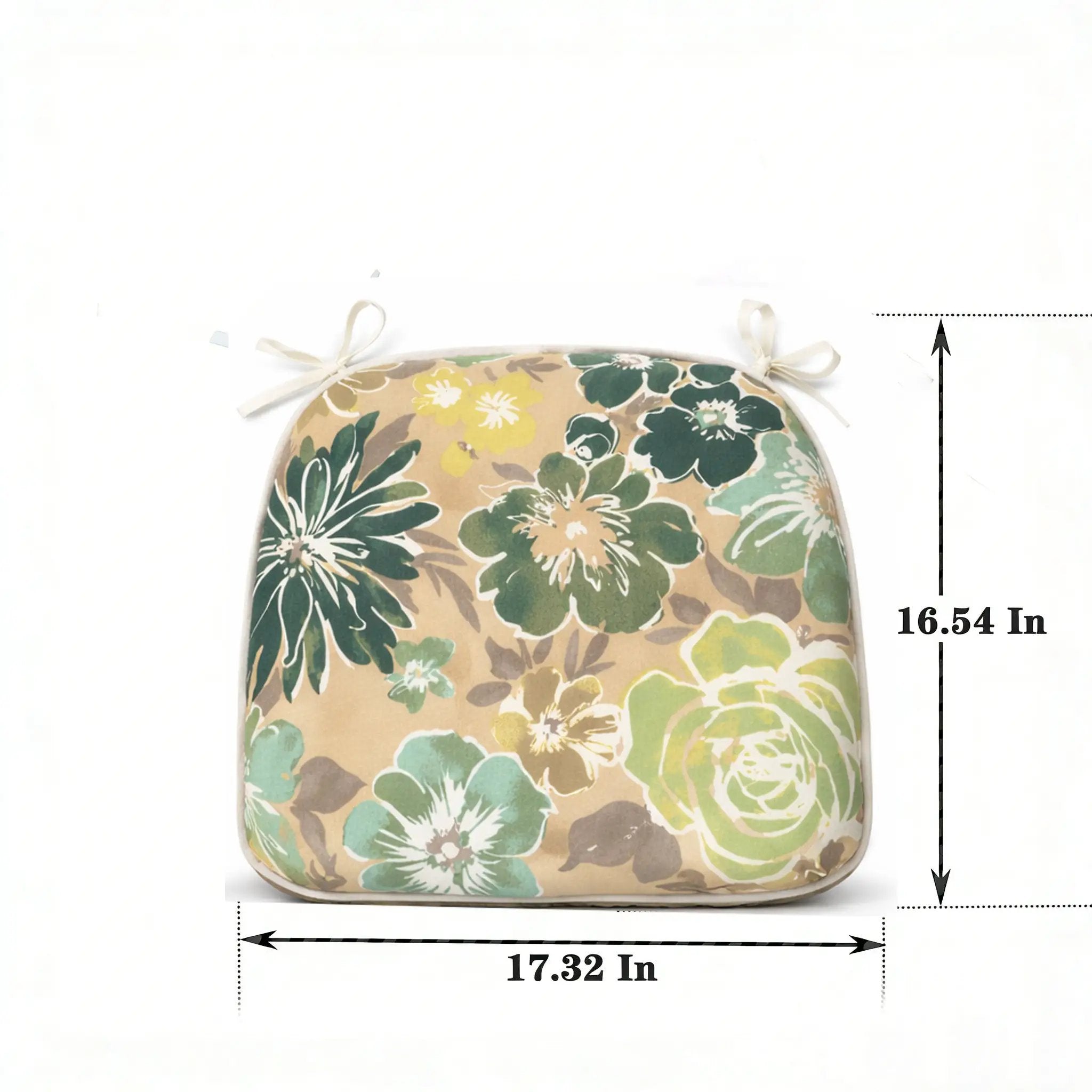 Outdoor Patio Chair Cushions - Water-Repellent U-Shape Thick Foam Seat Cushions with Ties by HouseOfZazla