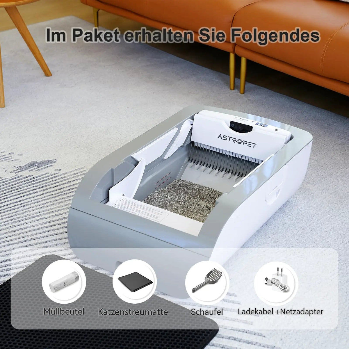 Smart Cat Litter Box with Wide Opening by HouseOfZazla