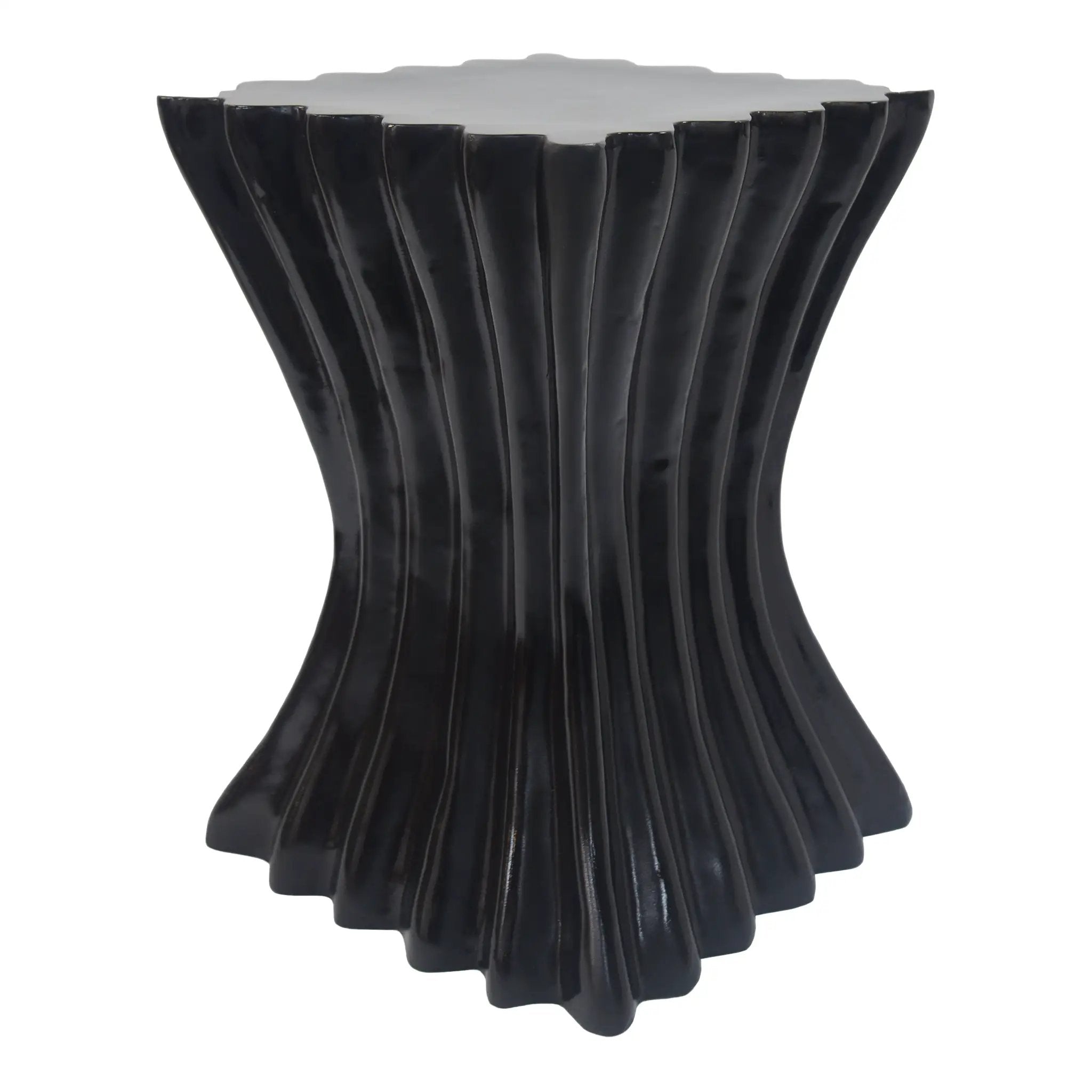 Outdoor Side Table, Wave Design End Table by HouseOfZazla