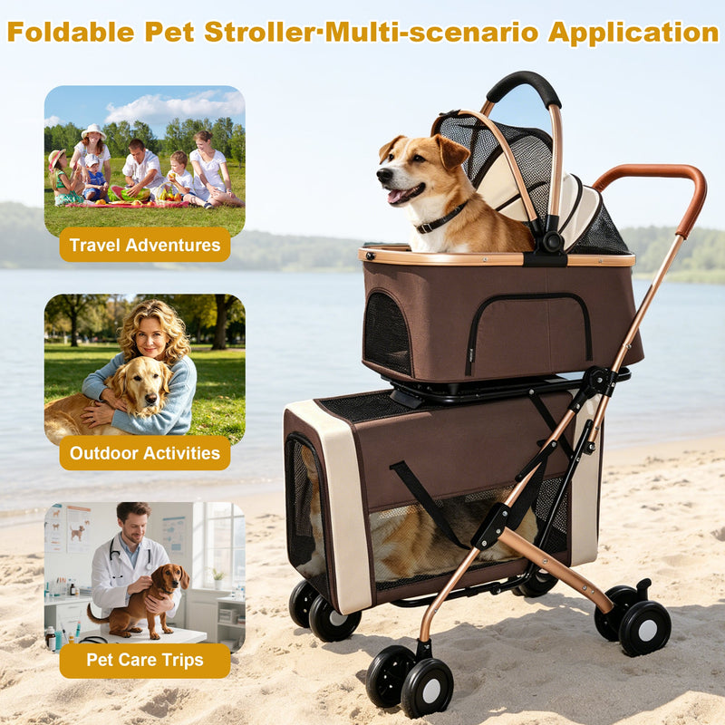 Double Pet Stroller for Dogs and Cats by HouseOfZazla