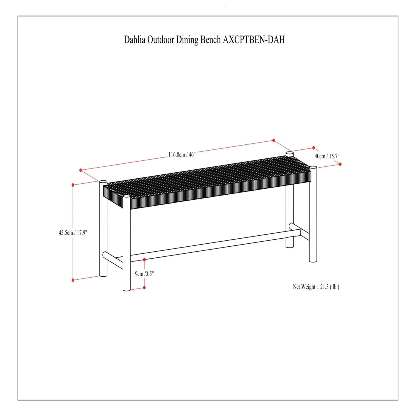 Dahlia - Outdoor Indoor Contemporary Bench by Unique Piece Furniture