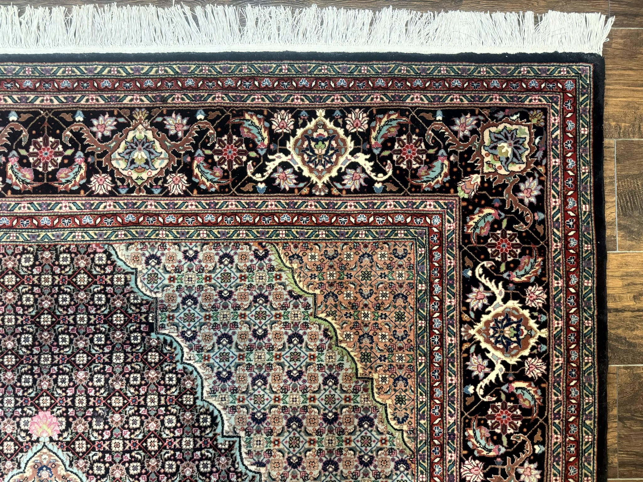 Sino Persian Rug 6x9, Herati Very Fine 400 KPSI, Black by Jewel Rugs
