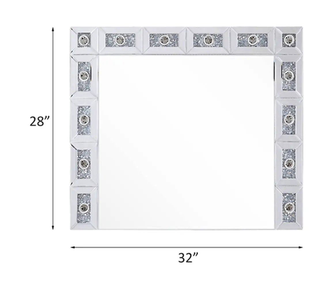 Noralie Mirrored & Faux Diamonds Accent Mirror by HouseOfZazla