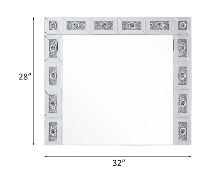 Noralie Mirrored & Faux Diamonds Accent Mirror by HouseOfZazla