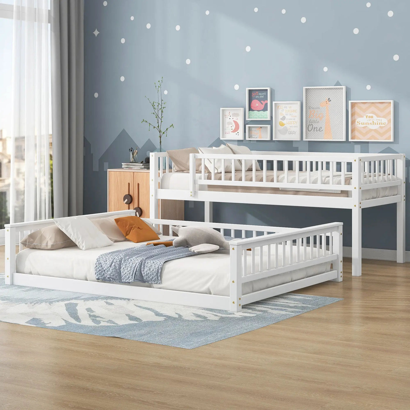 Bunk Bed With Ladder And Guardrails by HouseOfZazla