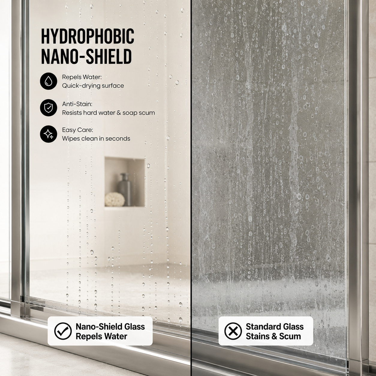 50-54" W x 72" H Framed Double Sliding Shower Door by HouseOfZazla