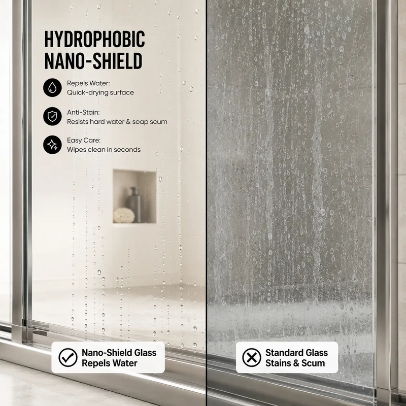 50-54" W x 72" H Framed Double Sliding Shower Door by HouseOfZazla