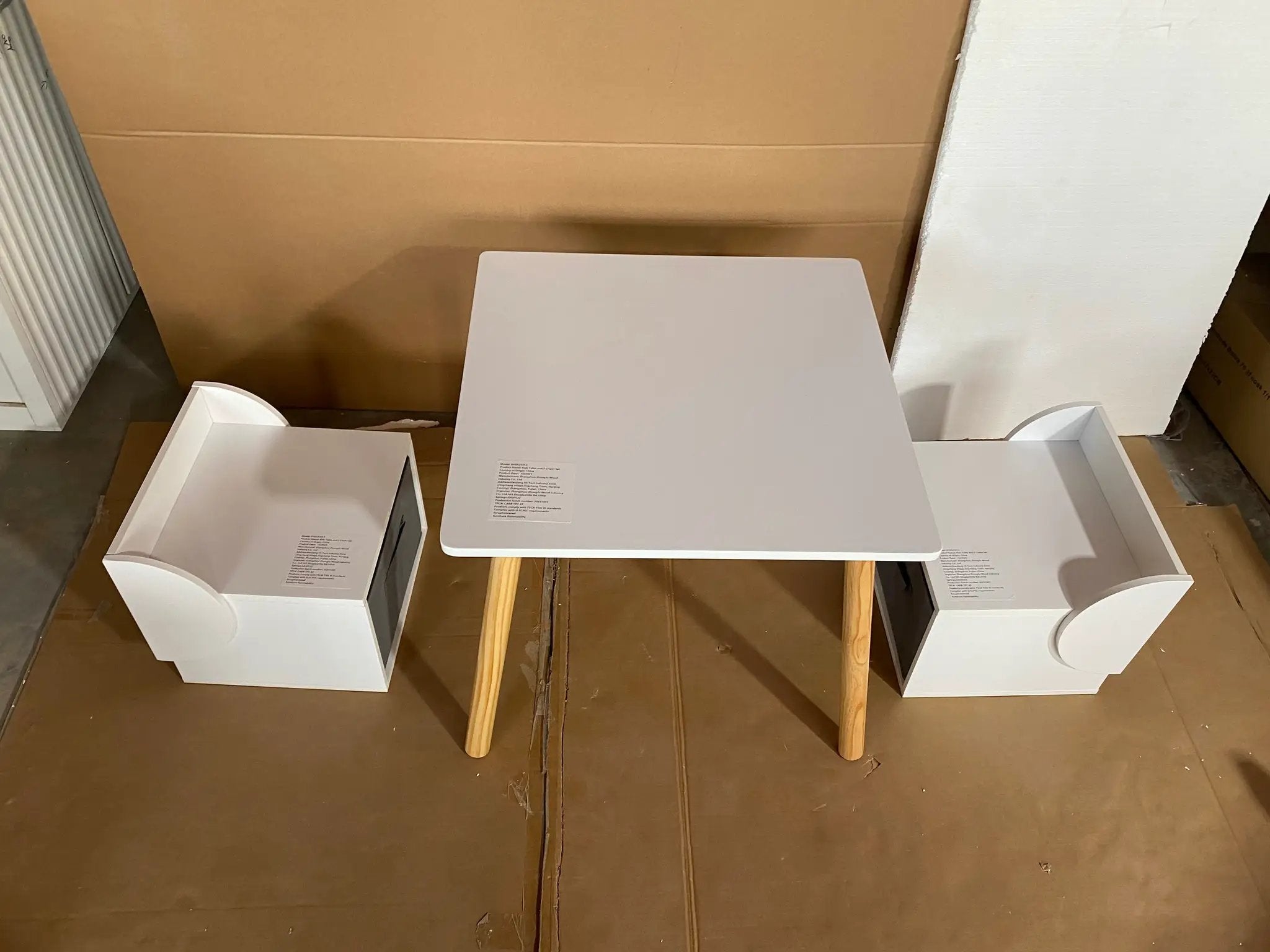 Kids Table and 2 Chair Set with Storage Bins by HouseOfZazla