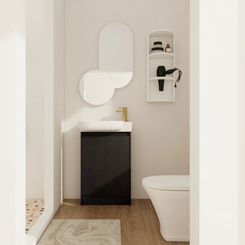 23" Freestanding Bathroom Vanity with Sink and Storage Rack by HouseOfZazla