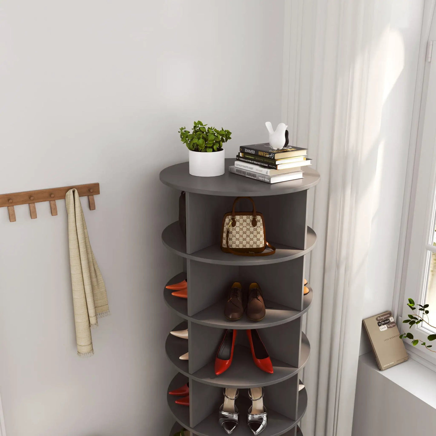 360 Rotating Shoe Cabinet 6 Layers by HouseOfZazla