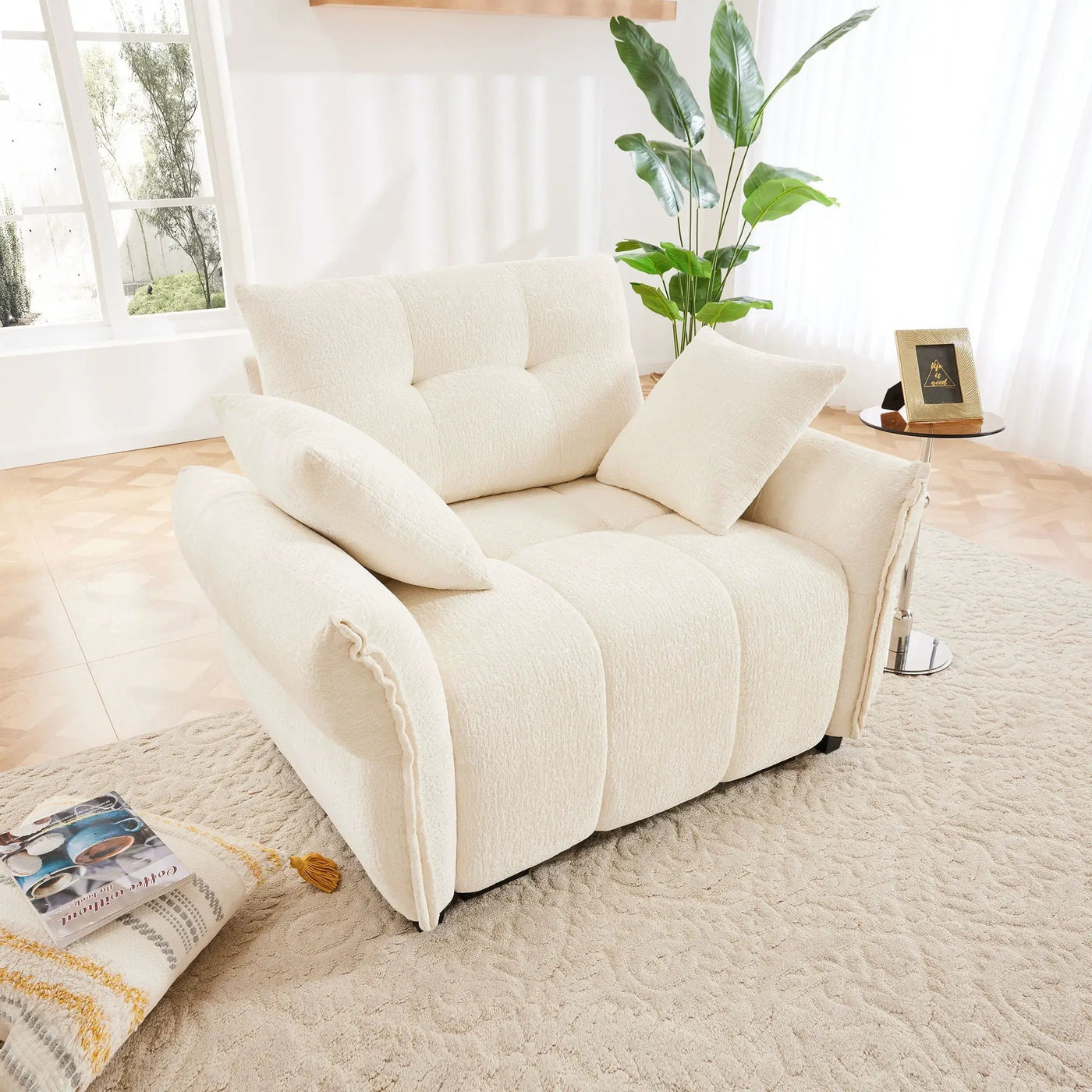 Modern Ergonomic Single Seater Sofa With High Resilience Cushions by Unique Piece Furniture