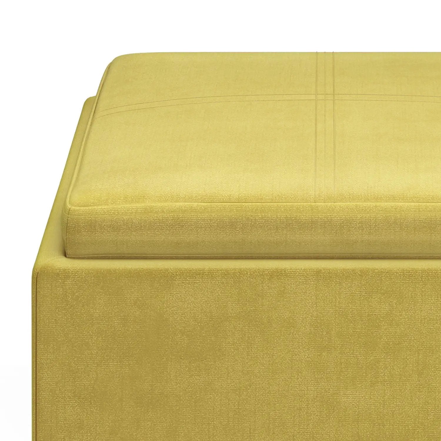 Rockwood - Upholstered Cube Storage Ottoman With Tray by HouseOfZazla