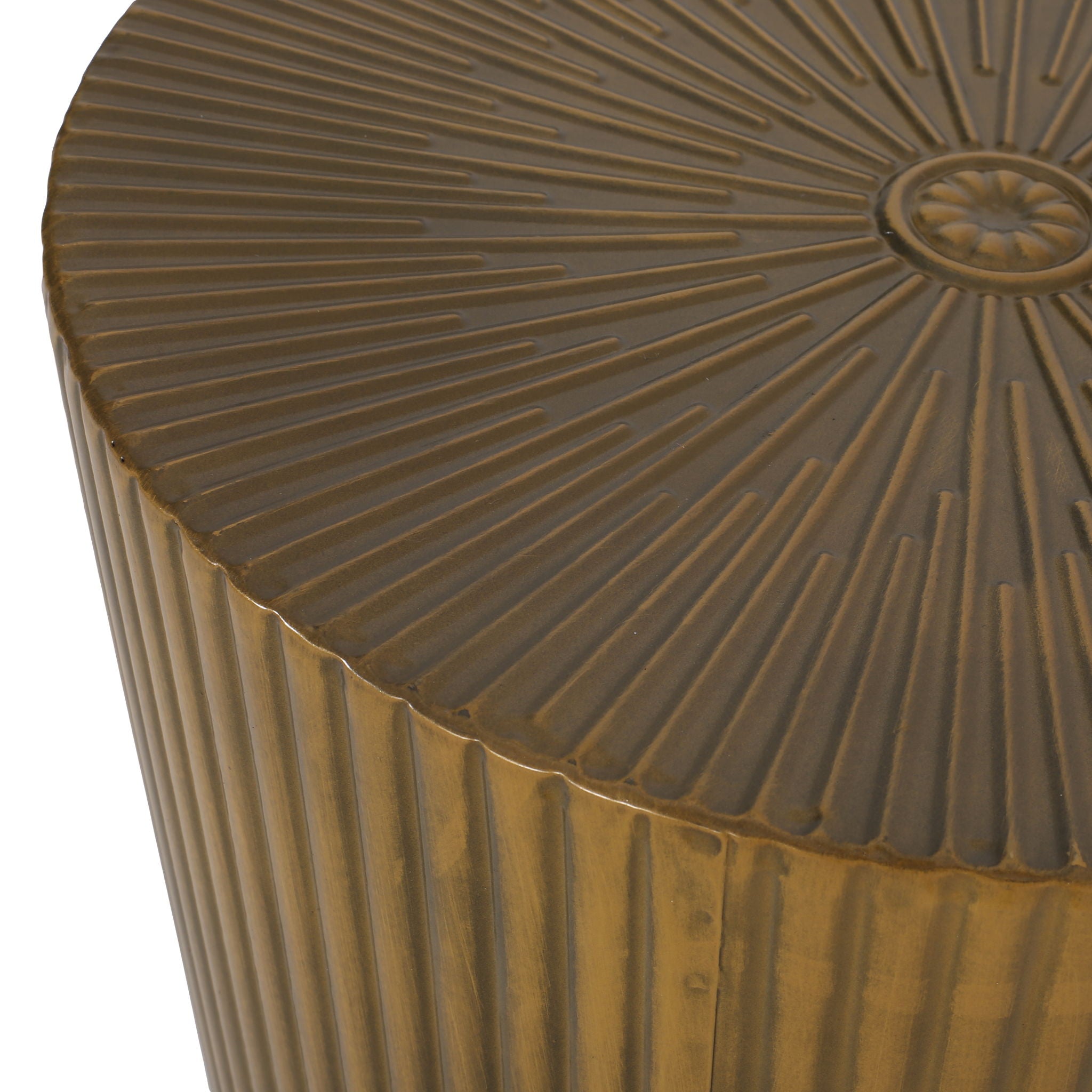 Langseth Iron Sunburst Side Table Modern Design by HouseOfZazla