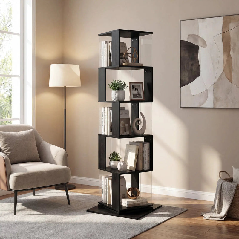 360° Rotating Bookshelf with Acrylic Plate by HouseOfZazla