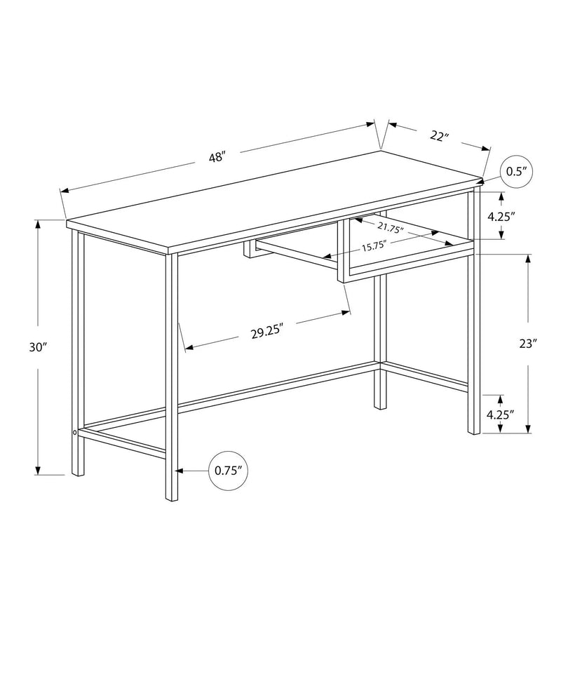 Computer Desk For Home Office, Compact Modern Design, Contemporary & Modern by Unique Piece Furniture