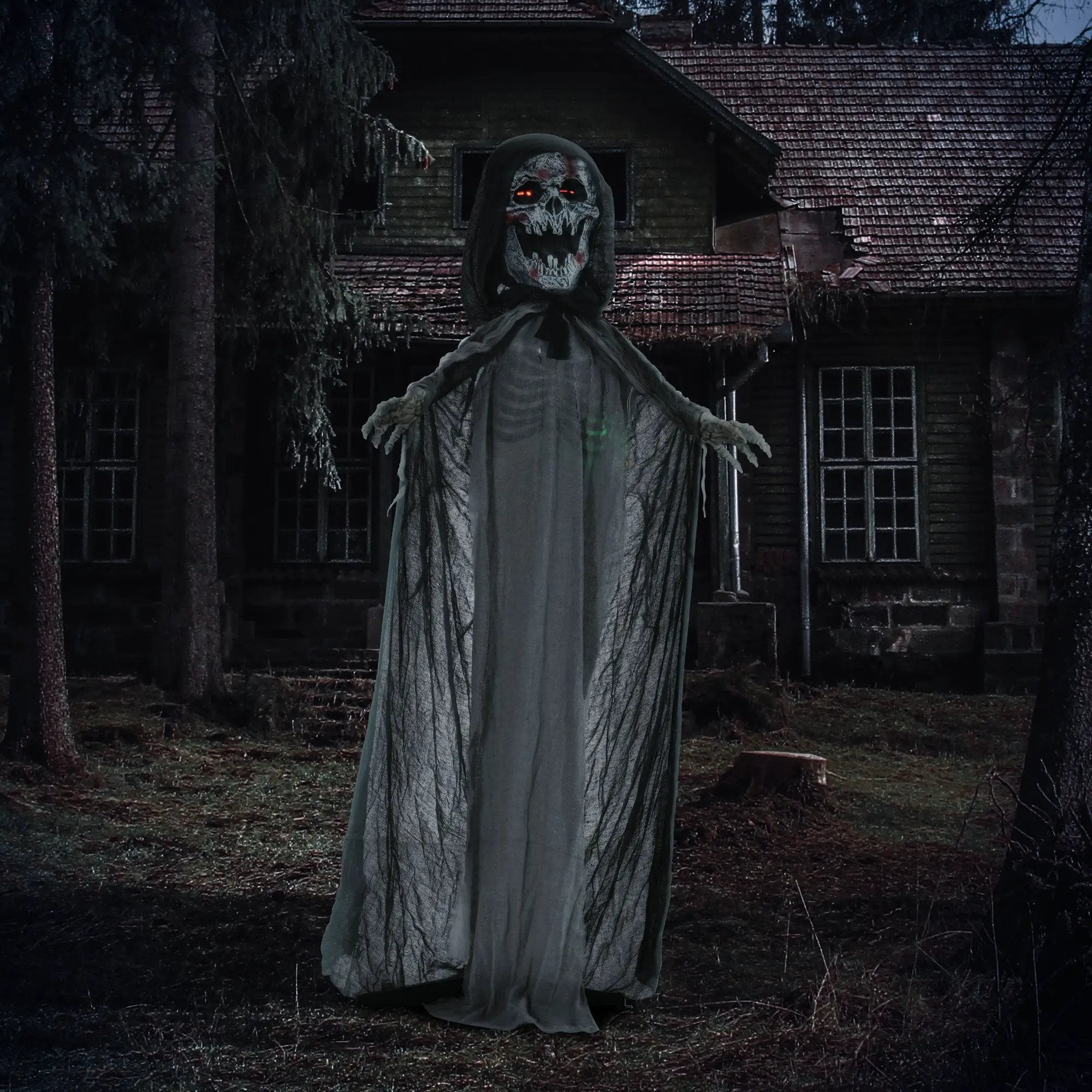 74" Animated Skeleton Witch of the Haunted Hollow by HouseOfZazla