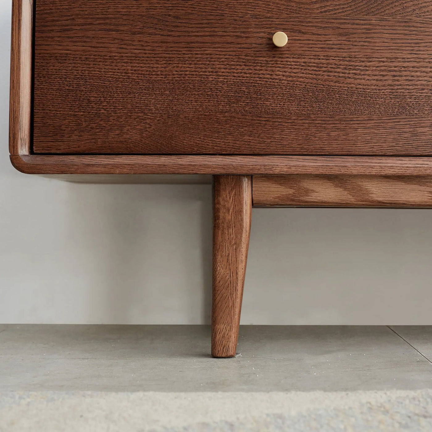 TV Cabinet With Chinese Changhong Glass Doors, Two Drawer Storage Space TV Standing by Unique Piece Furniture
