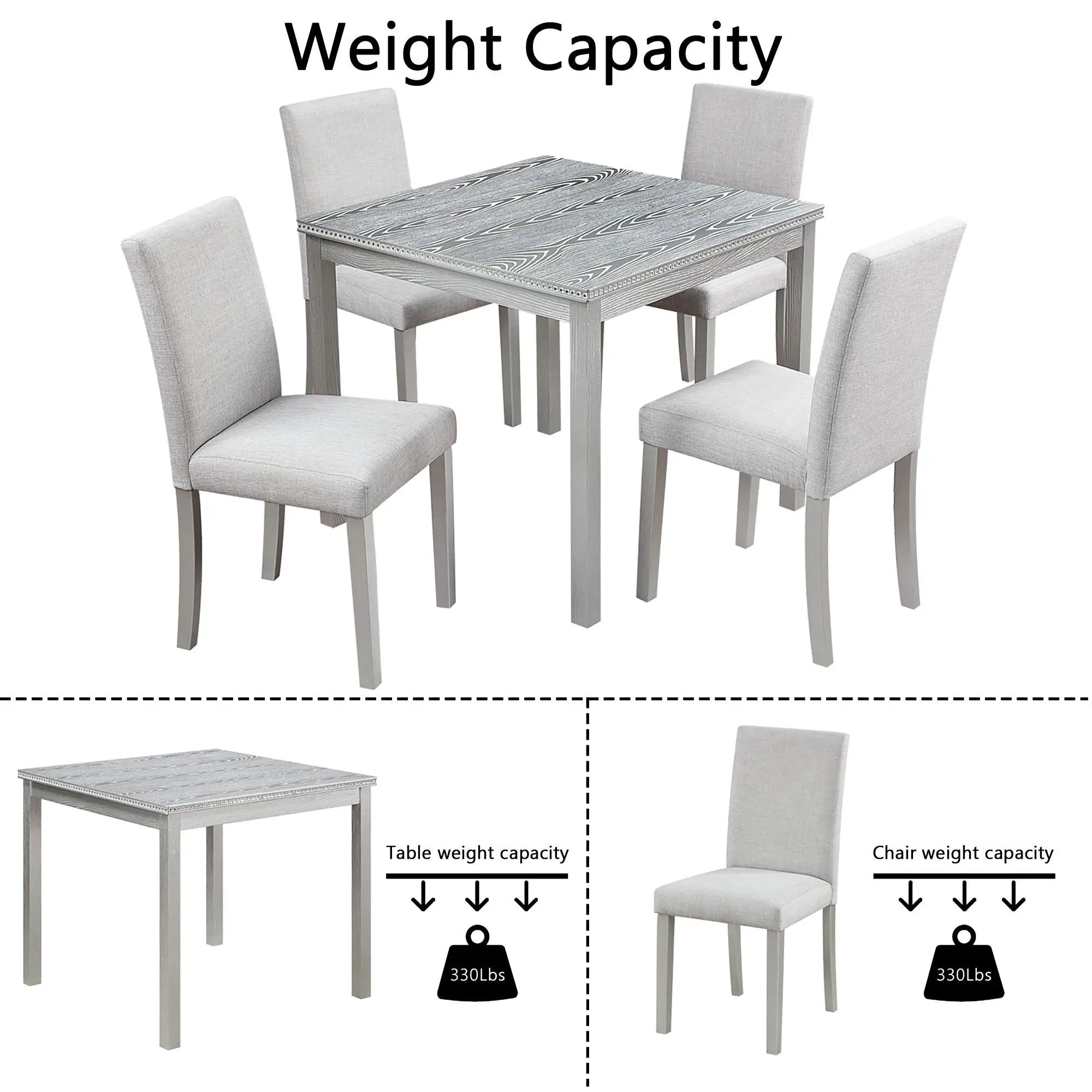 Dining Table Set With Crystal Decoration And Upholstered Chairs by HouseOfZazla