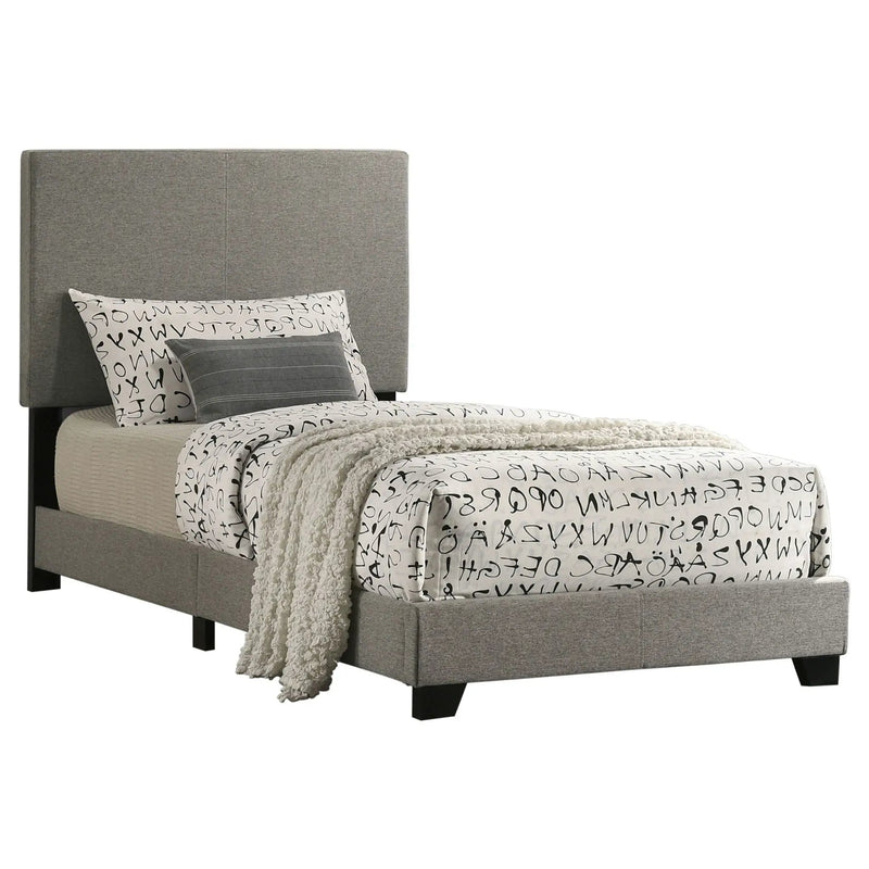 Dorian Fabric Upholstered Twin Panel Bed Taupe by Unique Piece Furniture