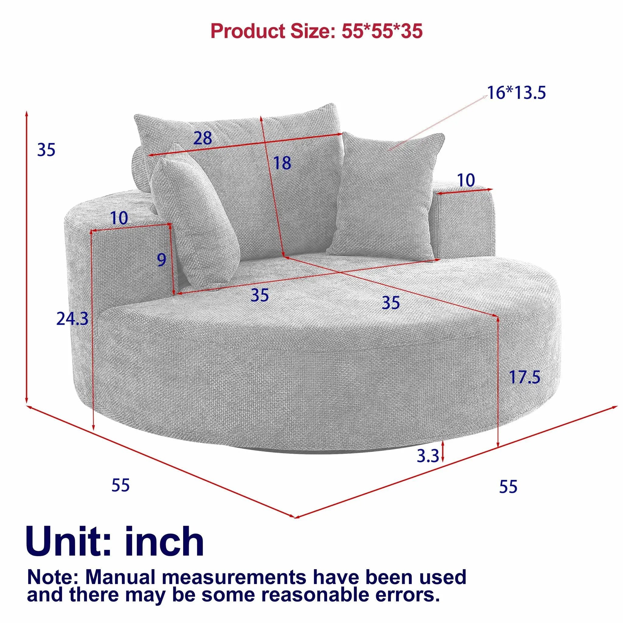 Swivel Chair With Rotating Base For Living Room by HouseOfZazla