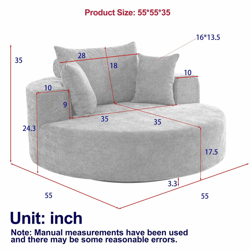 Swivel Chair With Rotating Base For Living Room by HouseOfZazla