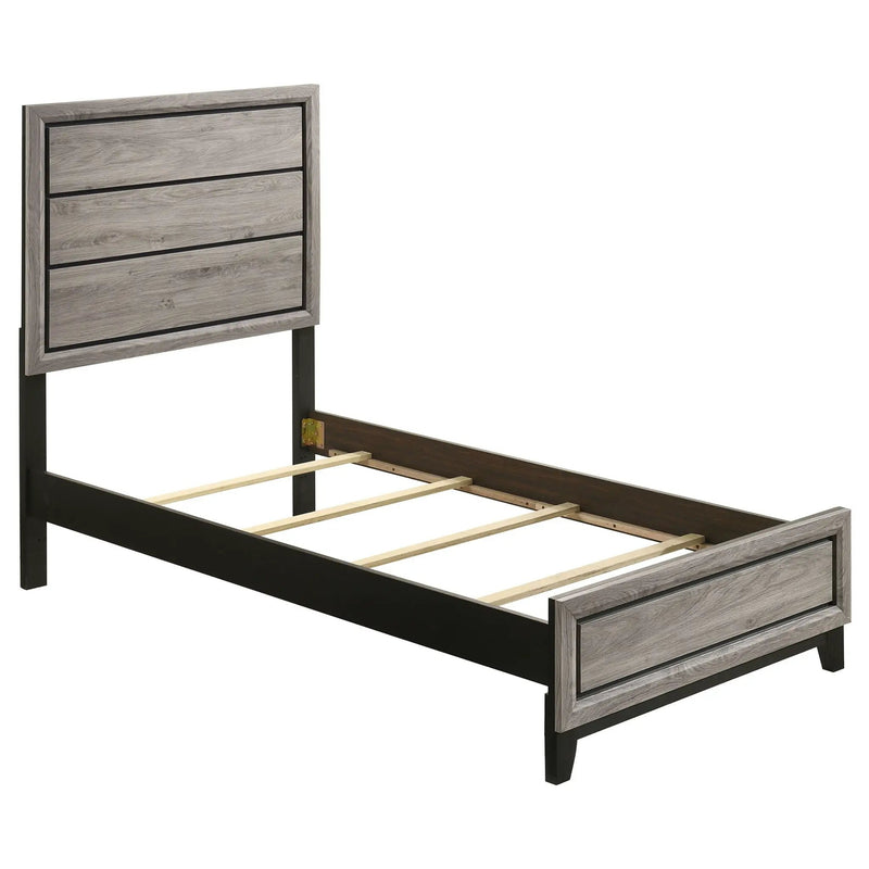Watson Wood Twin Panel Bed Light Taupe by Unique Piece Furniture