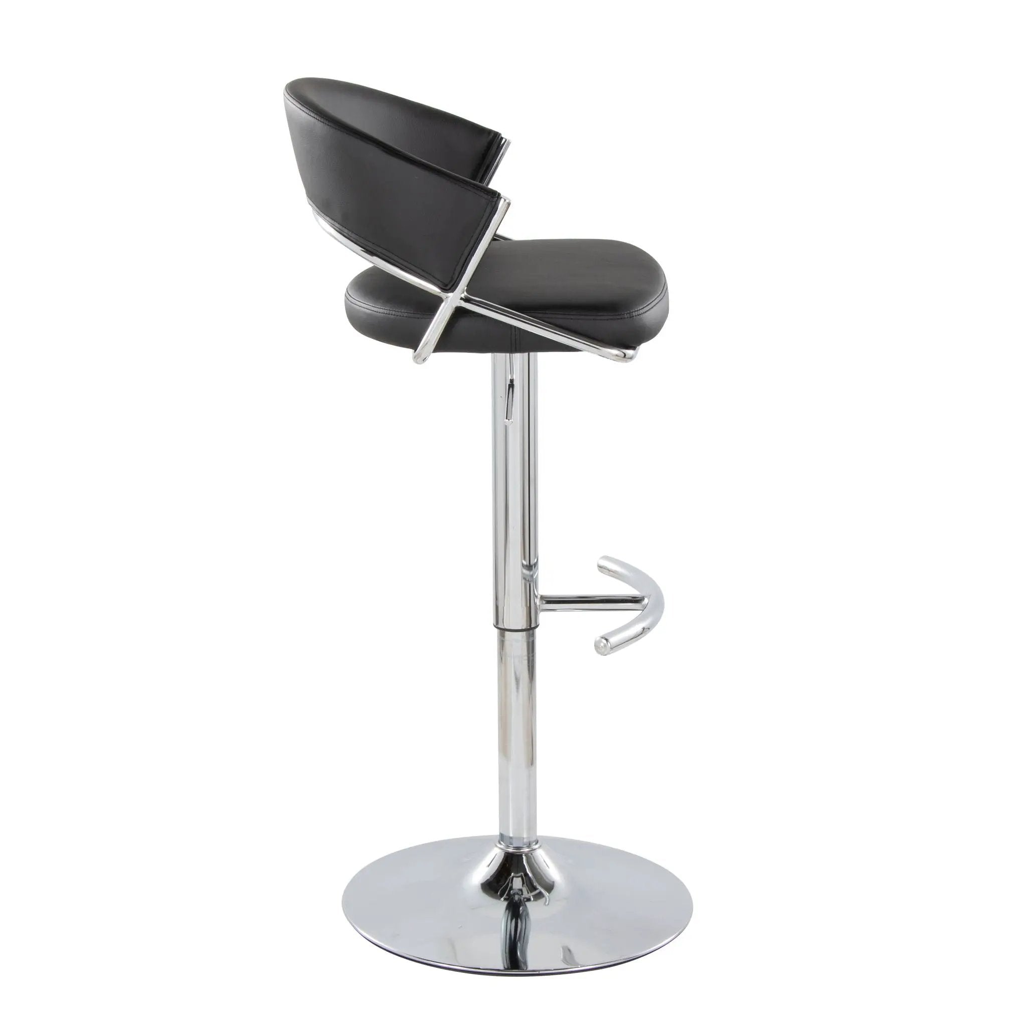 Jie - Contemporary Adjustable Barstool With Swivel & Rounded T Footrest (Set of 2) by Unique Piece Furniture